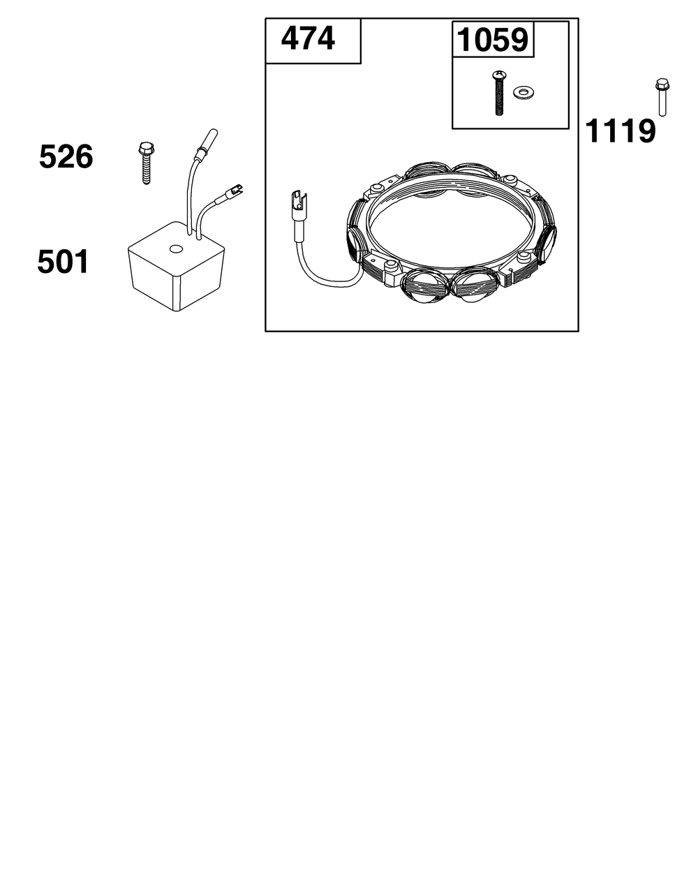 Alternator Group Diagram and Parts List for 31S777-0003-B5 200000 - 399999 Briggs and Stratton Engine